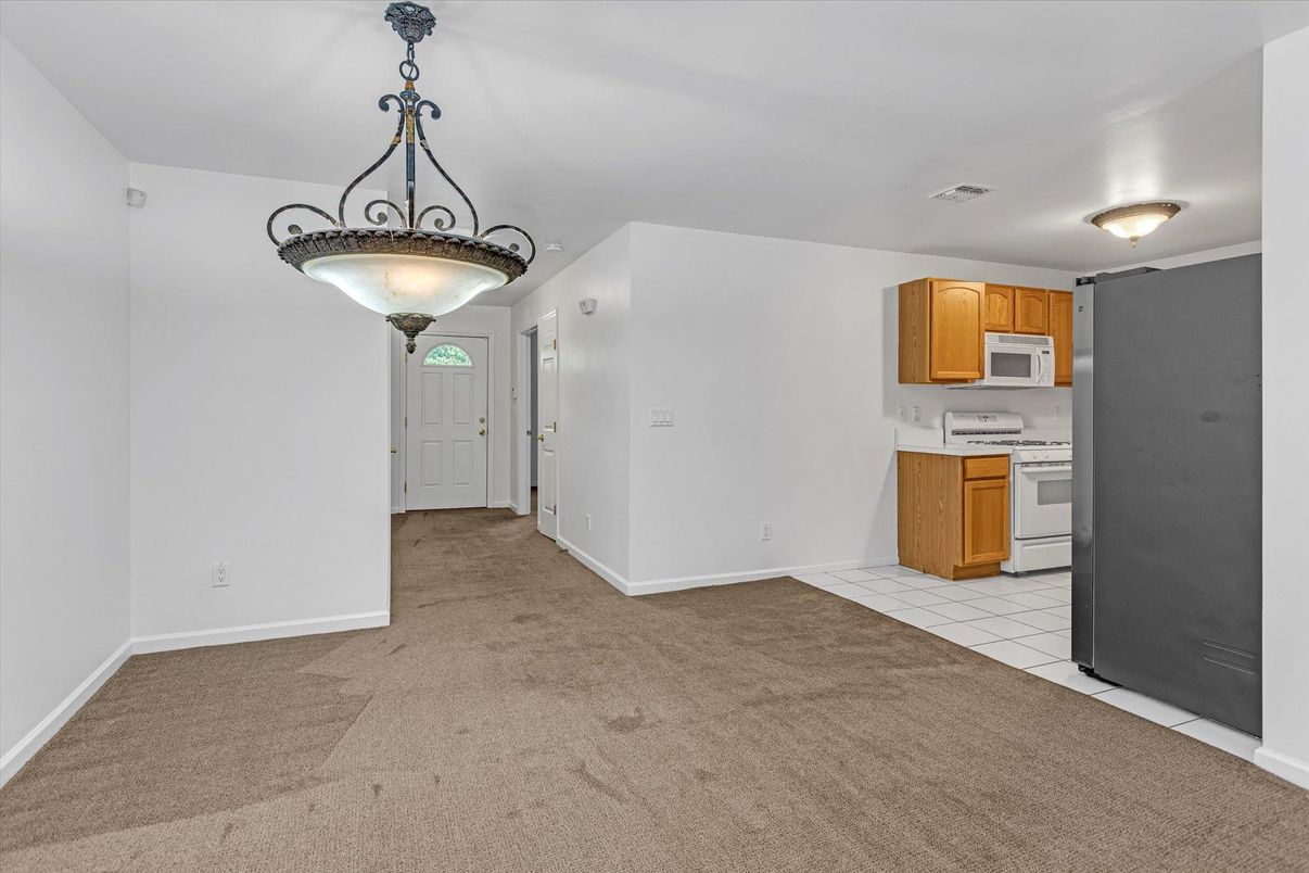 Chandelier, Empty room, Interior, Kitchen, Pendant Lights