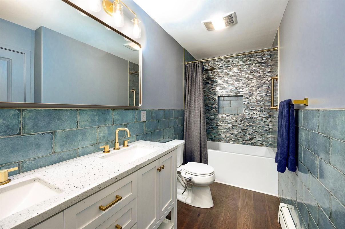 Bathroom, Interior, Wood Texture Flooring