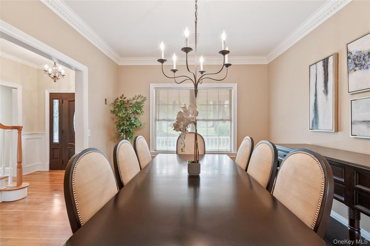 Chandelier, Dining room, Interior, Wood Texture Flooring
