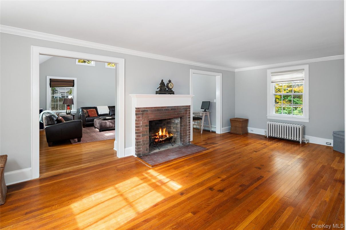 Fireplace, Interior, Wood Texture Flooring