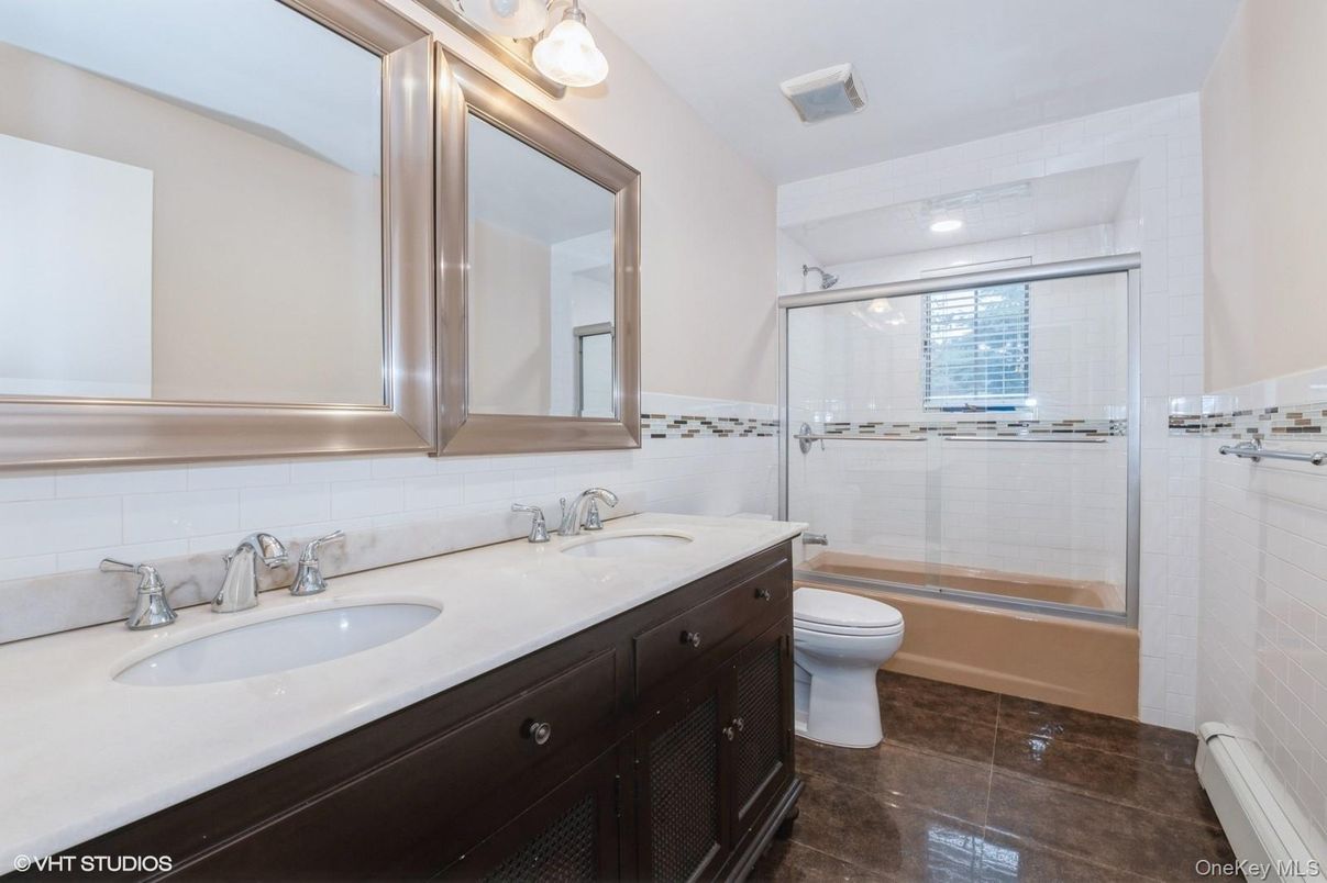 Bathroom, Dual Sink Vanities, Glass Shower, Interior