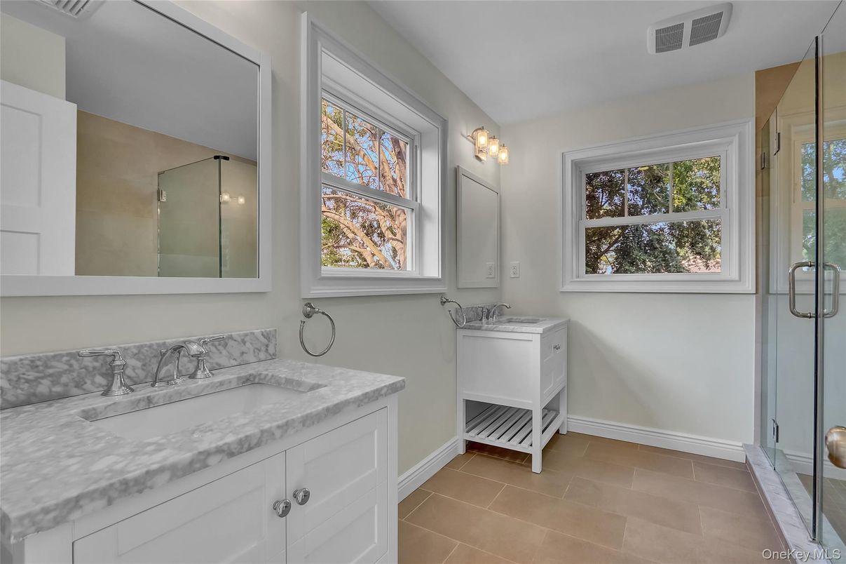 Bathroom, Dual Sink Vanities, Glass Shower, Interior