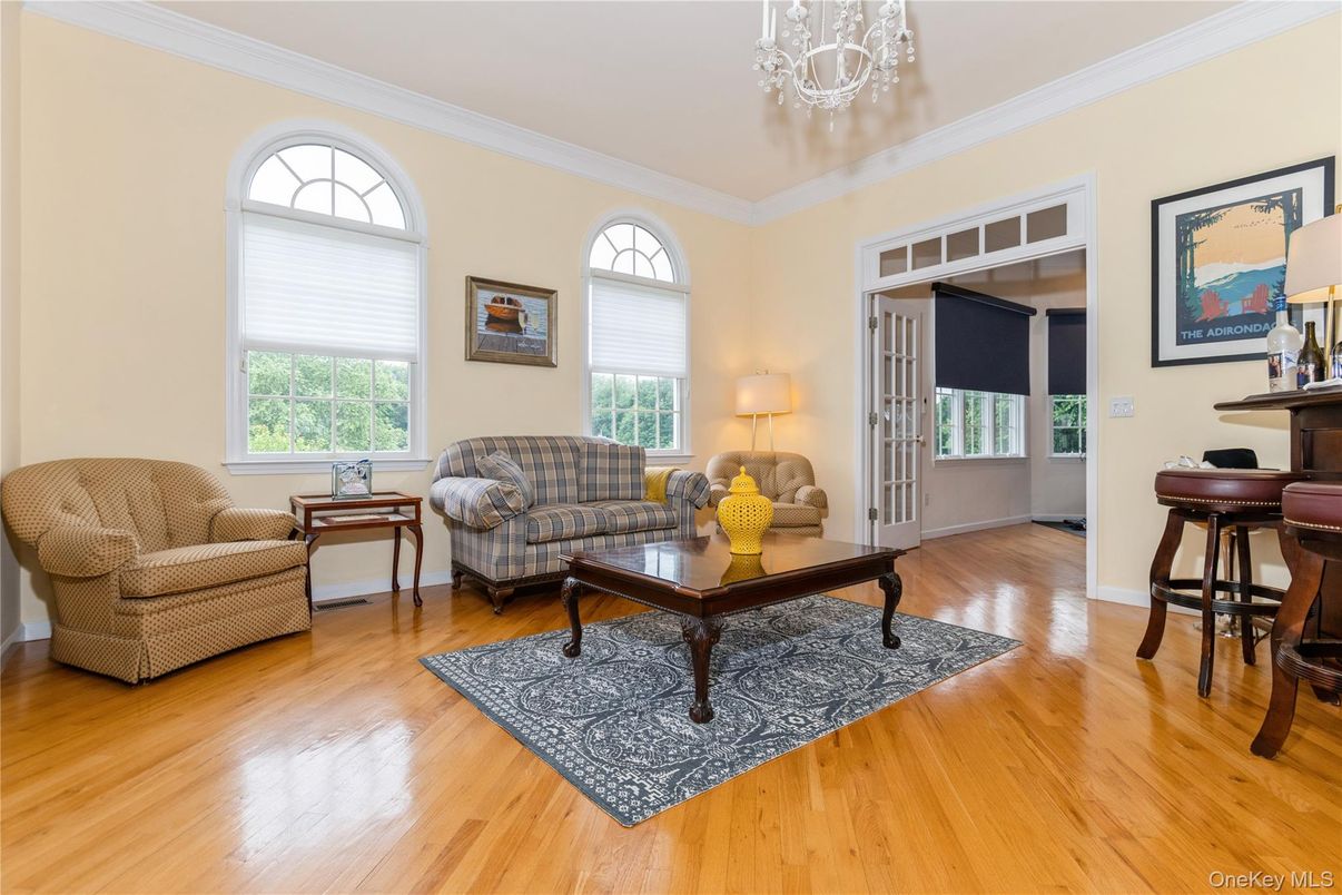Chandelier, Interior, Living room, Wood Texture Flooring