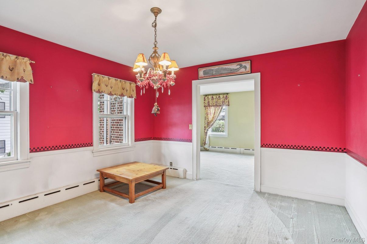 Chandelier, Empty room, Interior