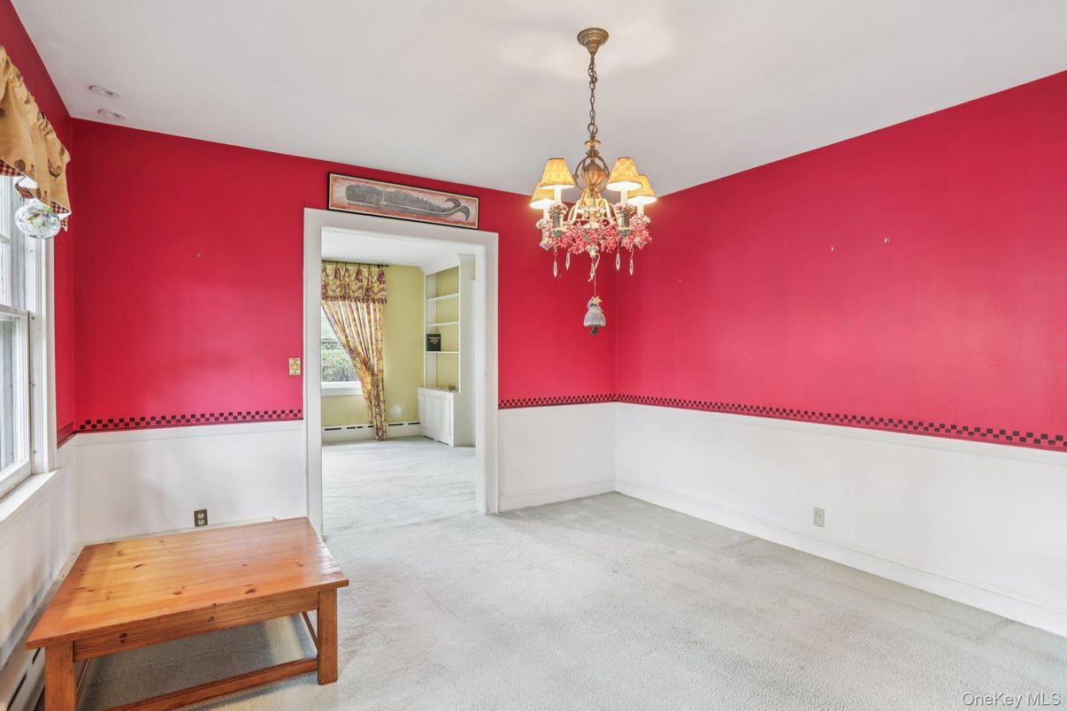 Chandelier, Empty room, Interior