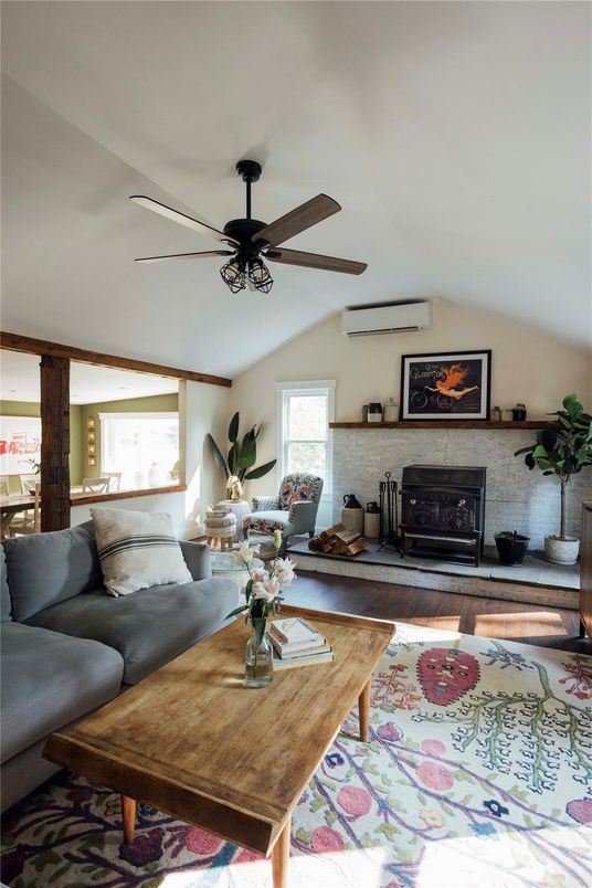 Fireplace, Interior, Living room, Wood Texture Flooring