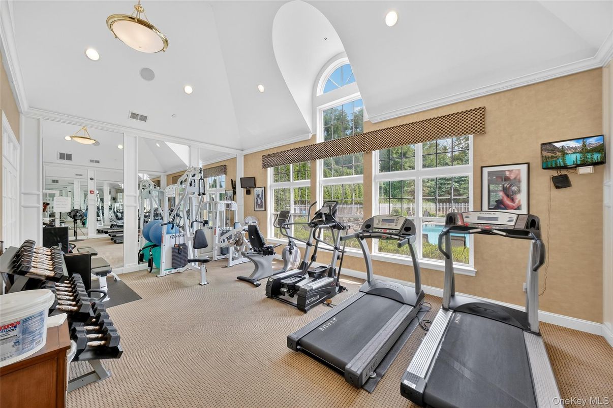 Fitness Equipment, Gym, Interior, Recessed Lighting