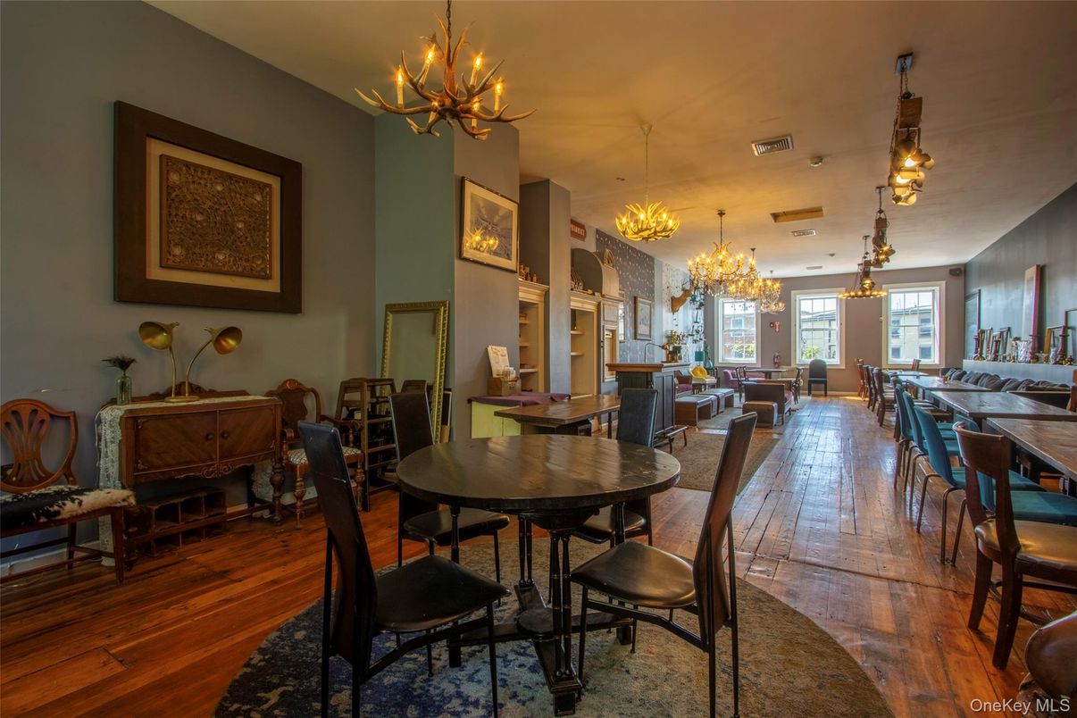 Chandelier, Dining room, Interior, Pendant Lights, Wood Texture Flooring
