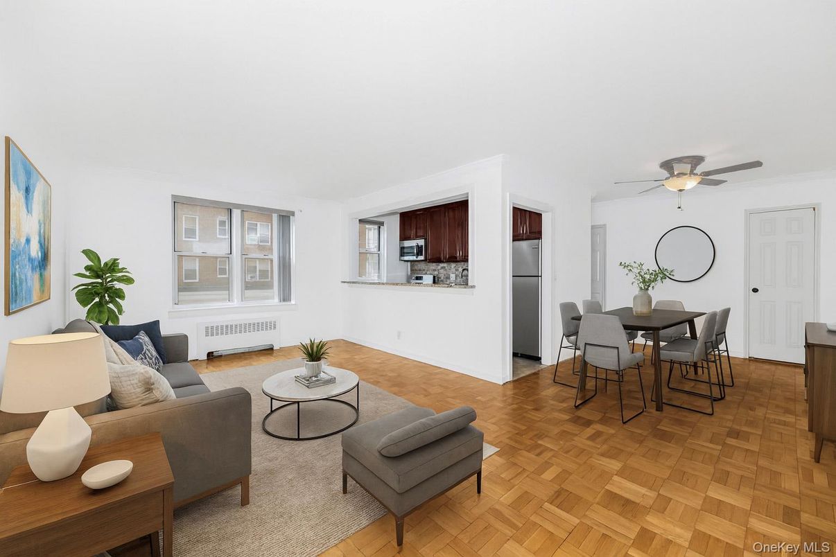 Dining room, Interior, Kitchen, Living room, Wood Texture Flooring