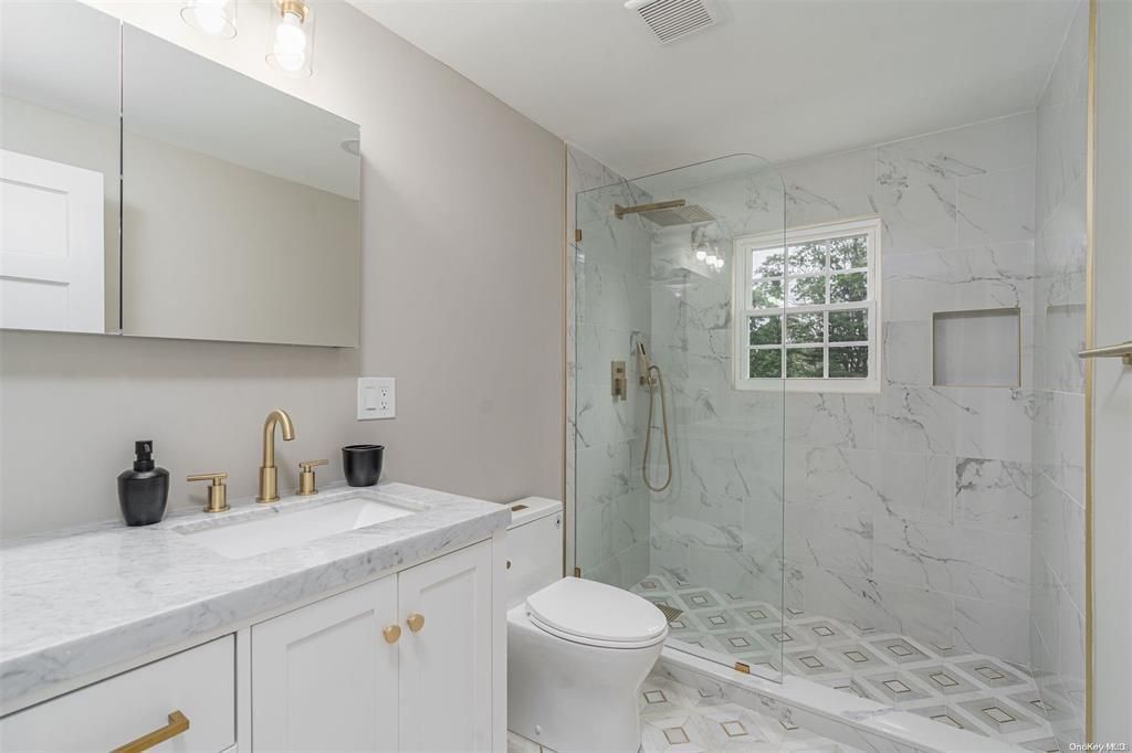Bathroom, Glass Shower, Interior, Marble, Marble Walls