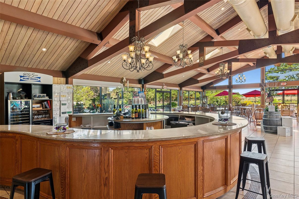 Chandelier, Interior, Wooden Beams