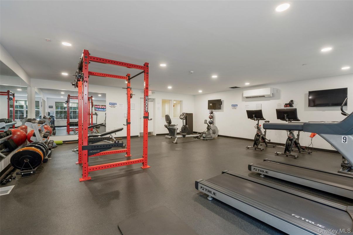 Fitness Equipment, Gym, Interior, Recessed Lighting