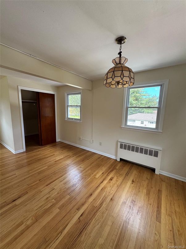 Chandelier, Empty room, Interior, Wood Texture Flooring