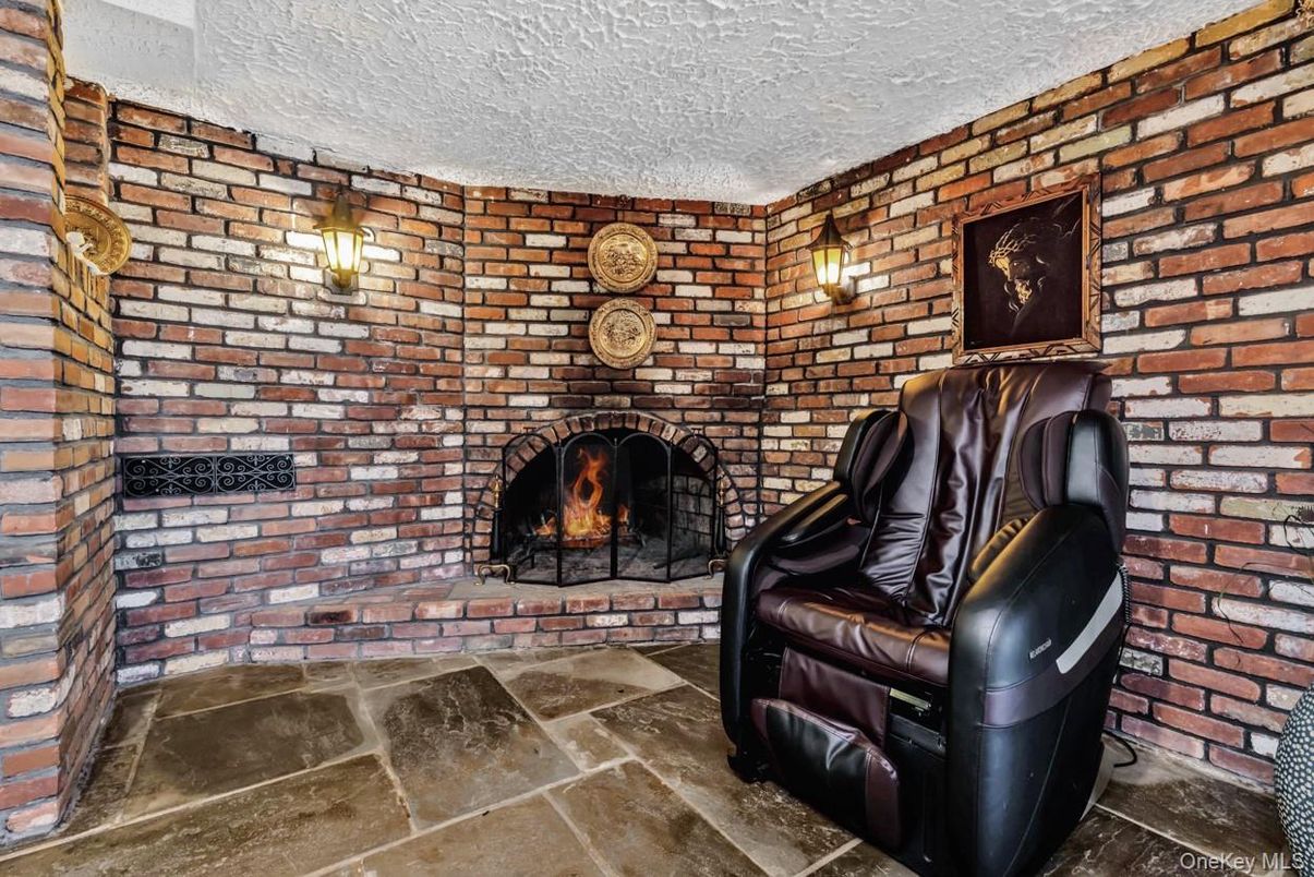 Fireplace, Interior, Stone Walls