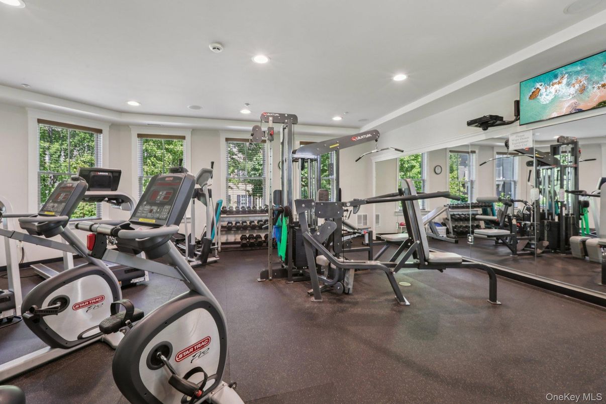 Fitness Equipment, Gym, Interior, Recessed Lighting