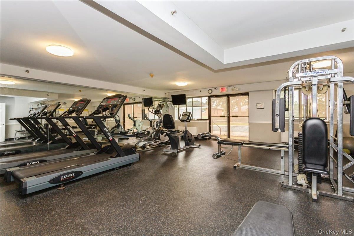 Fitness Equipment, Gym, Interior, Recessed Lighting