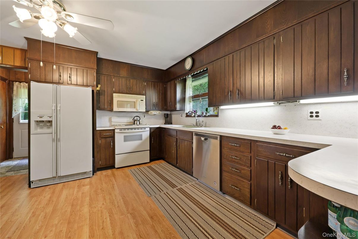 Interior, Kitchen, Wood Texture Flooring
