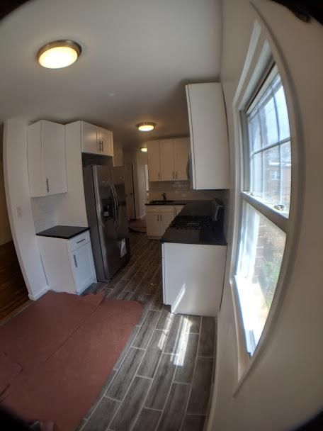 Interior, Kitchen, Wood Texture Flooring