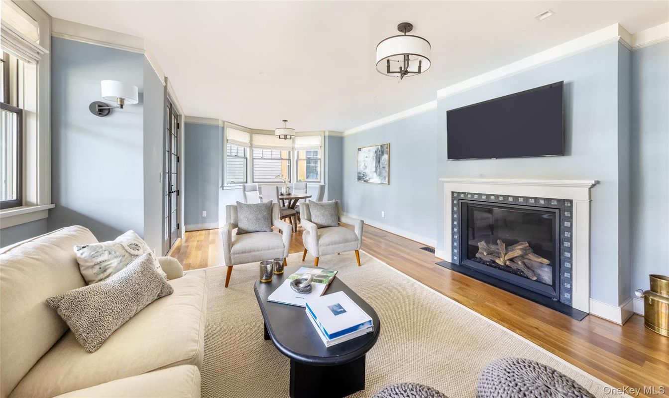 Dining room, Fireplace, Interior, Living room, Wood Texture Flooring