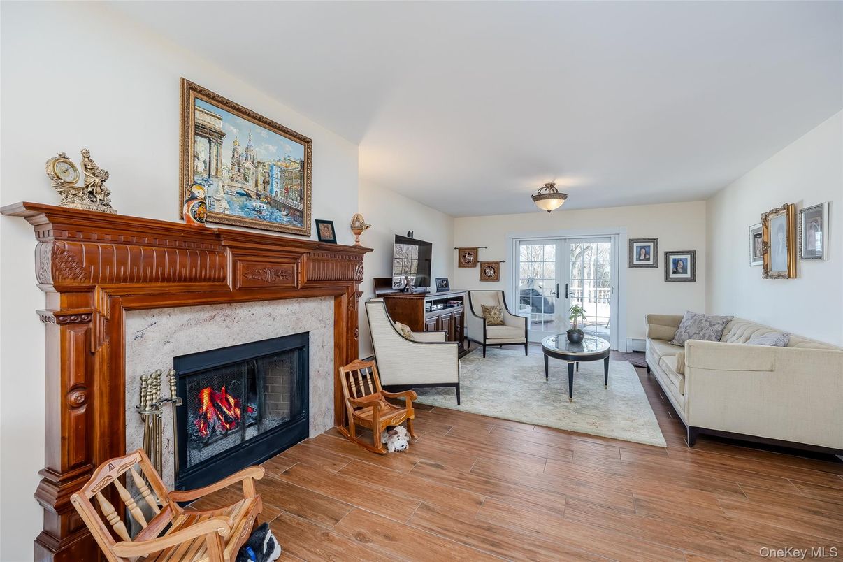Fireplace, Interior, Living room, Wood Texture Flooring