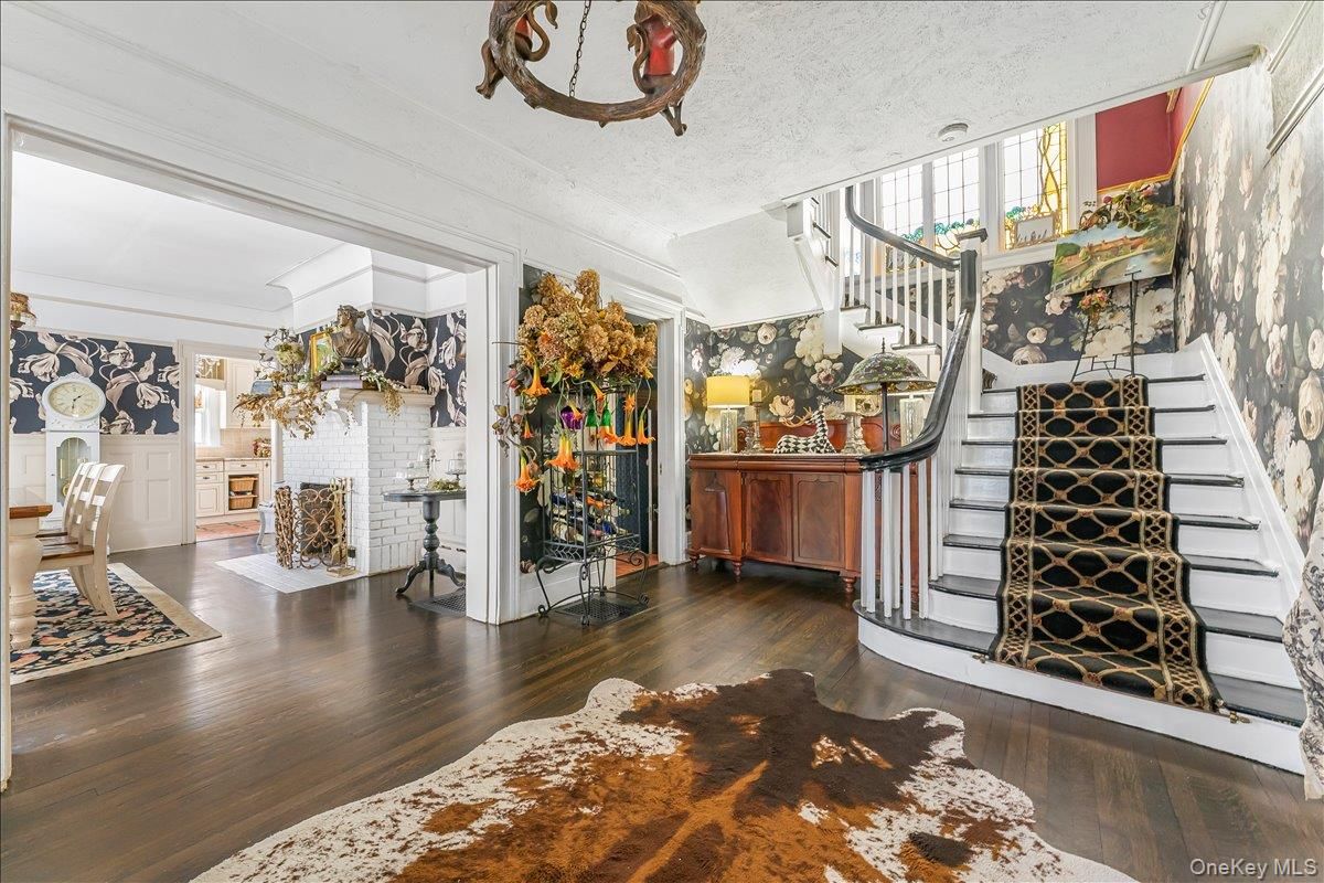 Fireplace, Interior, Wood Texture Flooring
