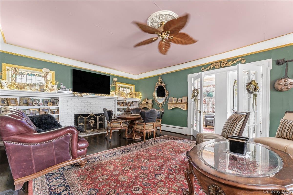 Fireplace, Home Office, Interior, Living room, Wood Texture Flooring