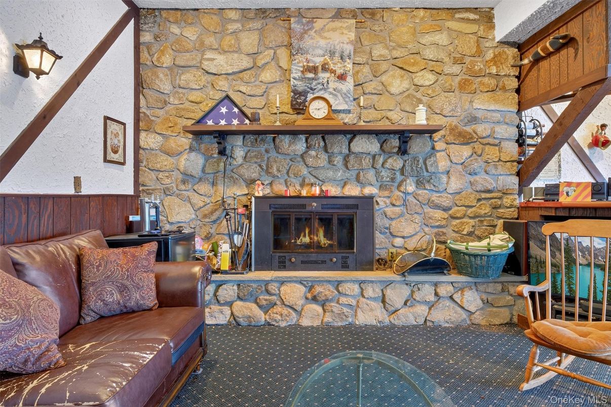 Fireplace, Interior, Stone Walls