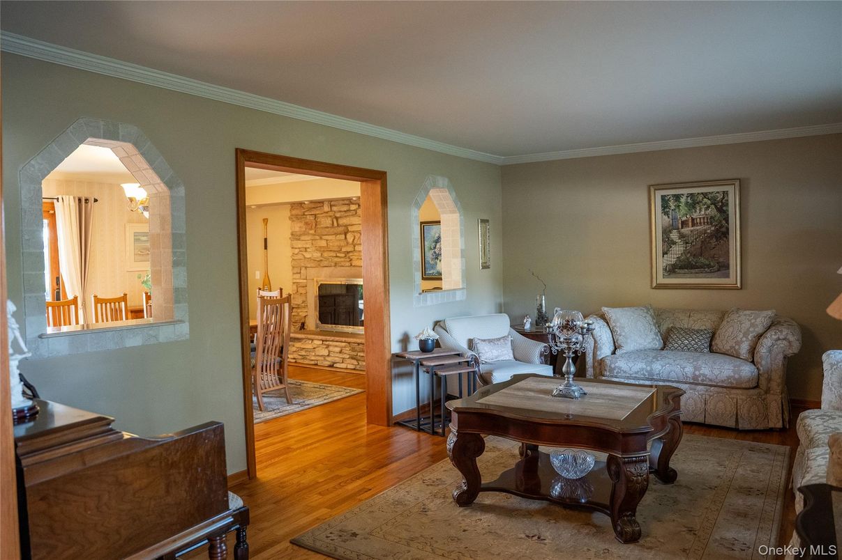 Fireplace, Interior, Living room, Stone Walls, Wood Texture Flooring