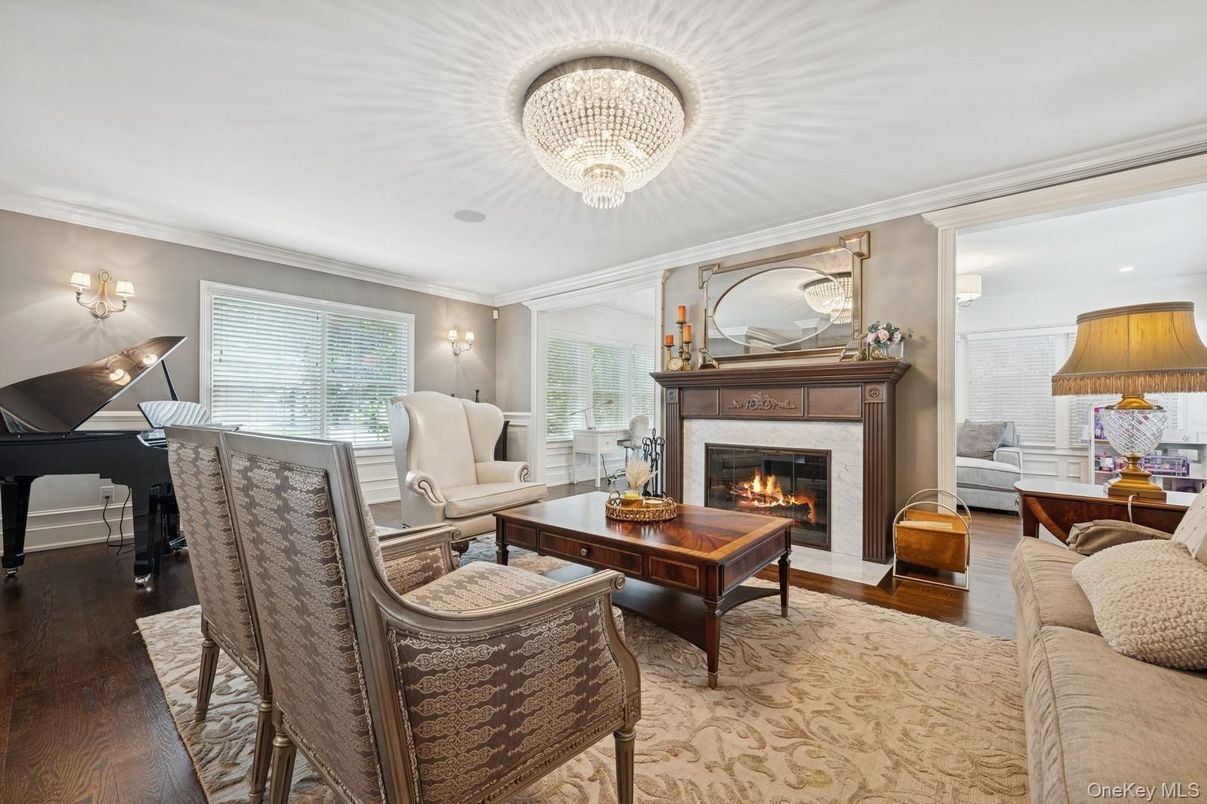 Fireplace, Interior, Living room, Piano, Wood Texture Flooring