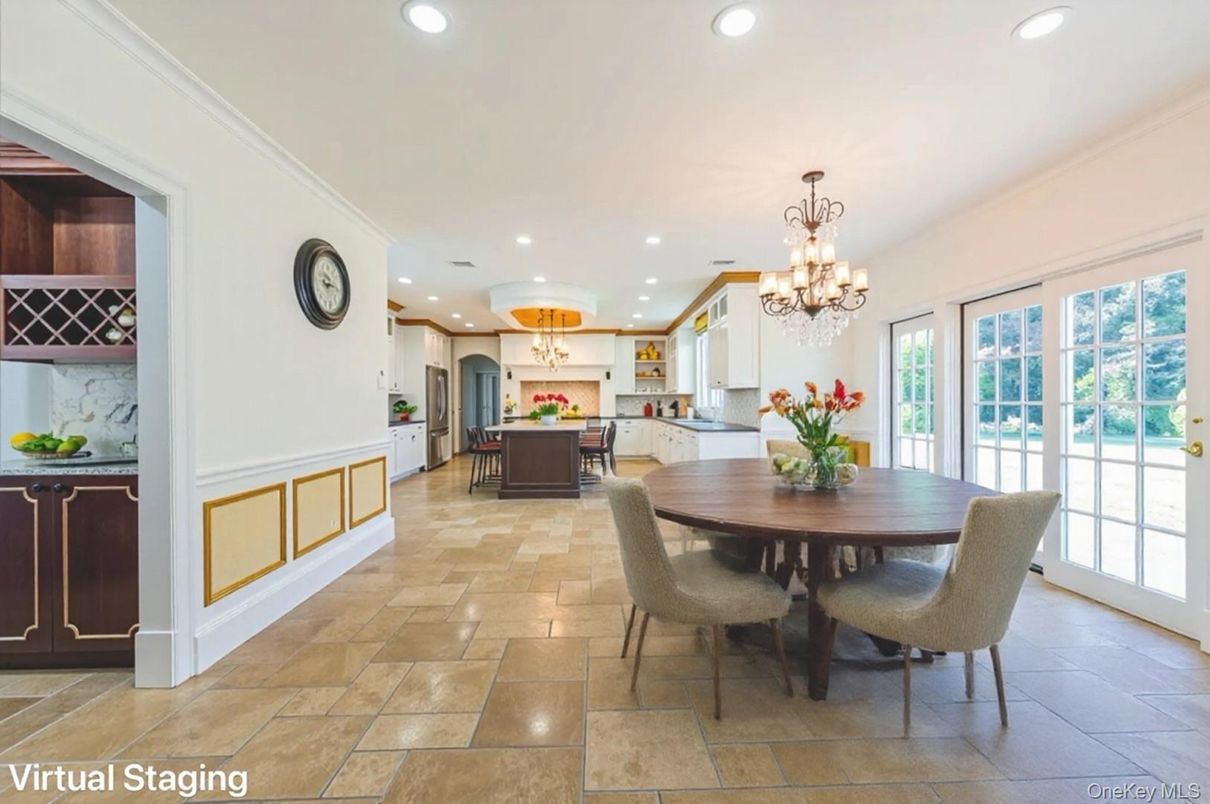 Chandelier, Dining room, Interior, Kitchen, Recessed Lighting