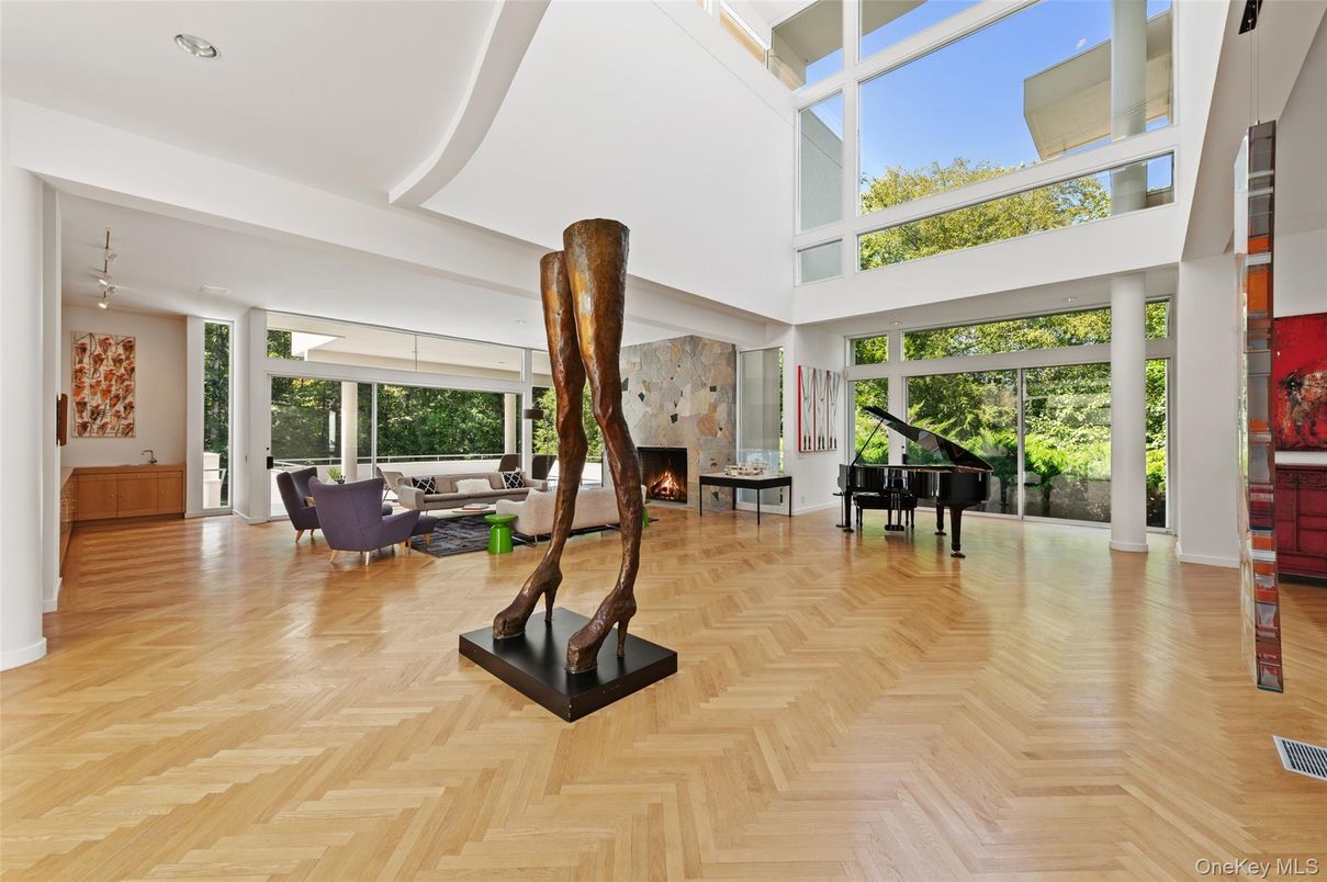 Fireplace, Interior, Piano, Wood Texture Flooring