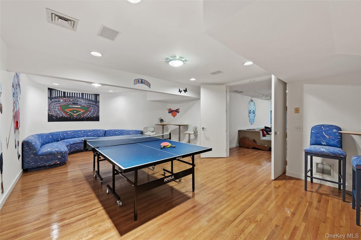 Game Room, Interior, Recessed Lighting, Wood Texture Flooring