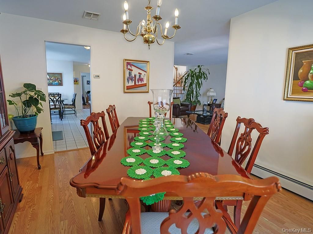 Chandelier, Dining room, Interior, Wood Texture Flooring