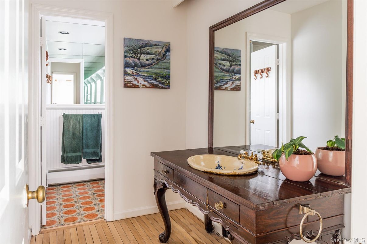 Bathroom, Interior, Wood Texture Flooring