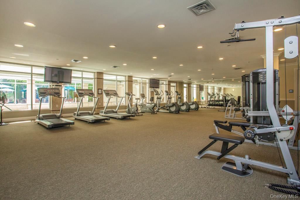 Fitness Equipment, Gym, Interior, Recessed Lighting