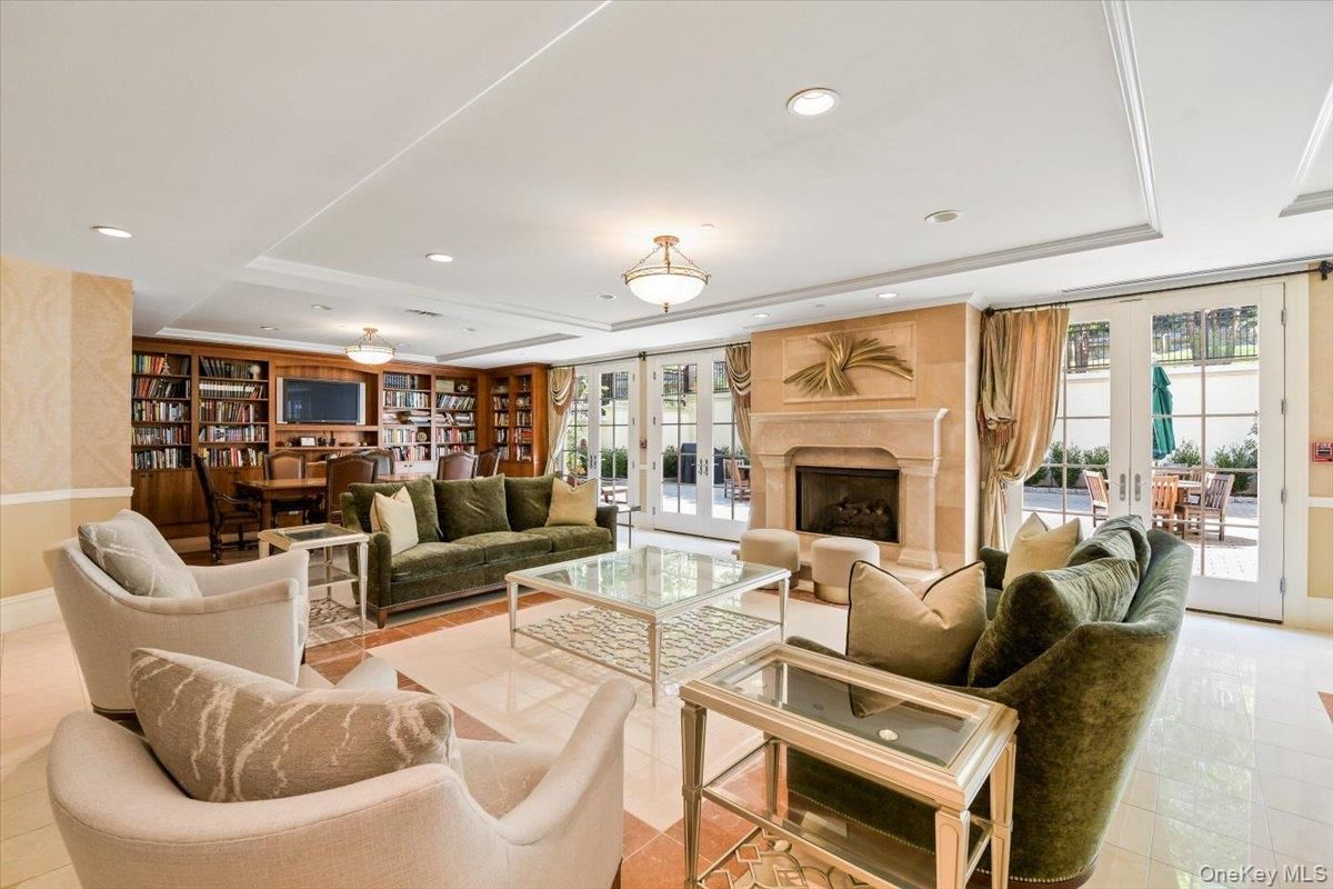 Dining room, Fireplace, Interior, Living room, Recessed Lighting