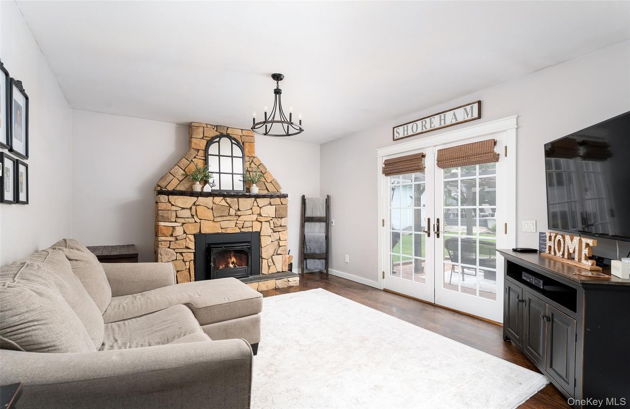 Chandelier, Fireplace, Interior, Living room, Wood Texture Flooring