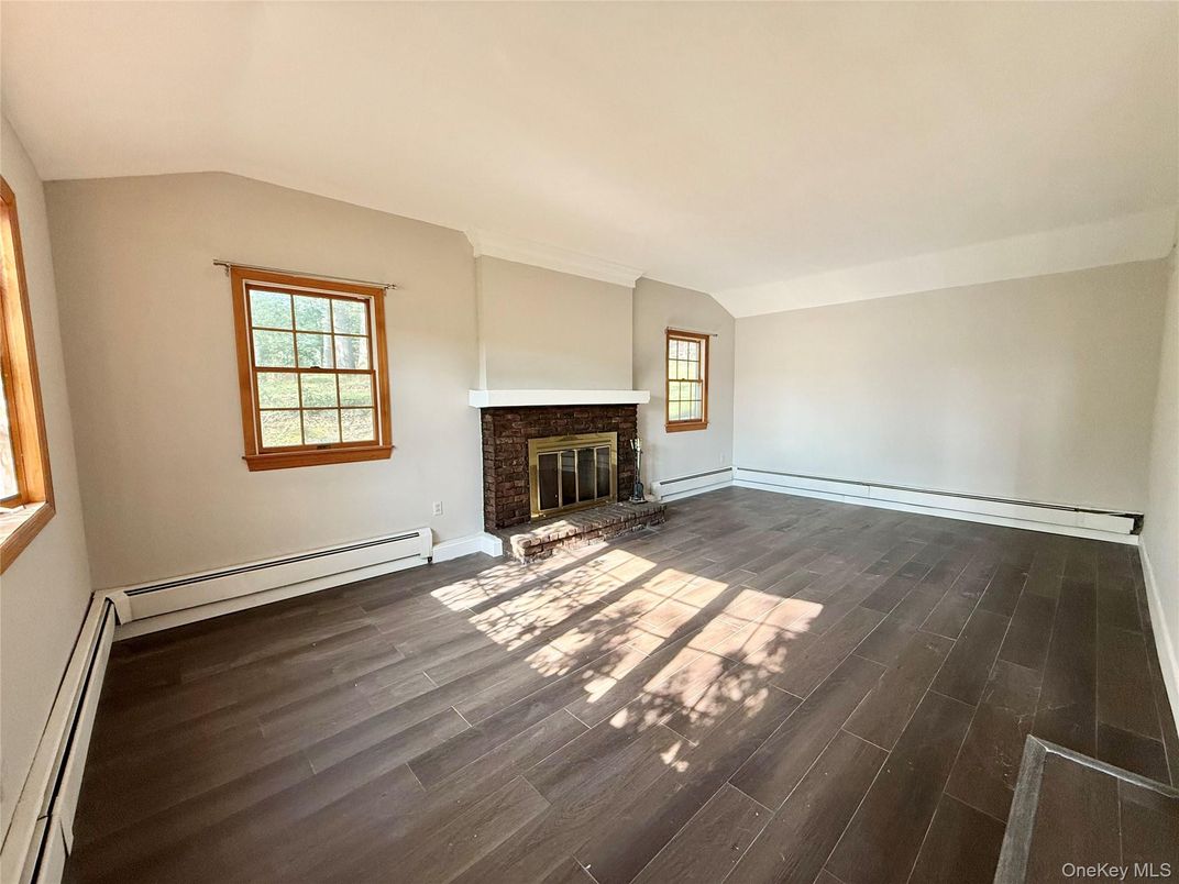 Empty room, Fireplace, Interior, Wood Texture Flooring