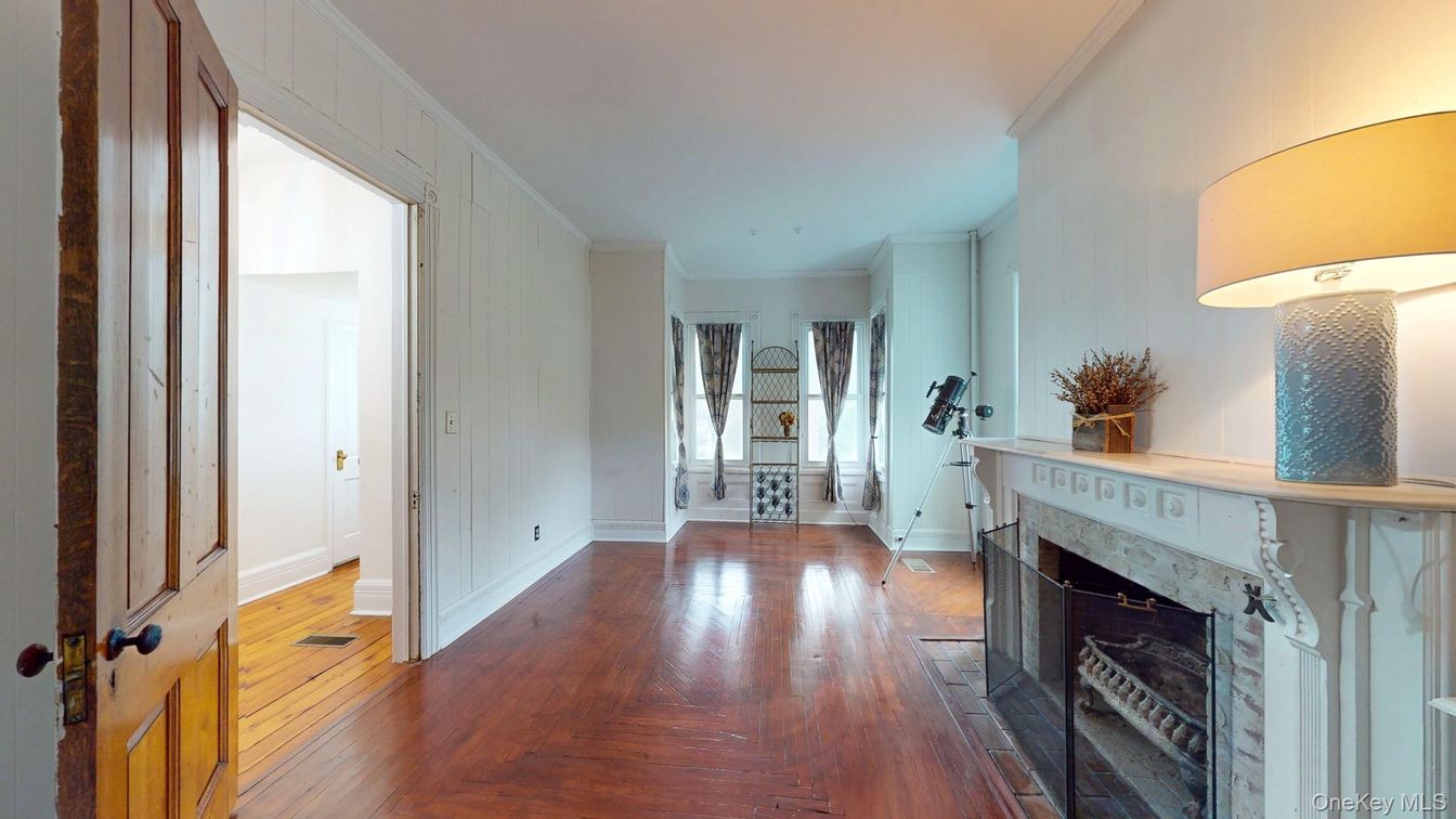 Fireplace, Interior, Wood Texture Flooring