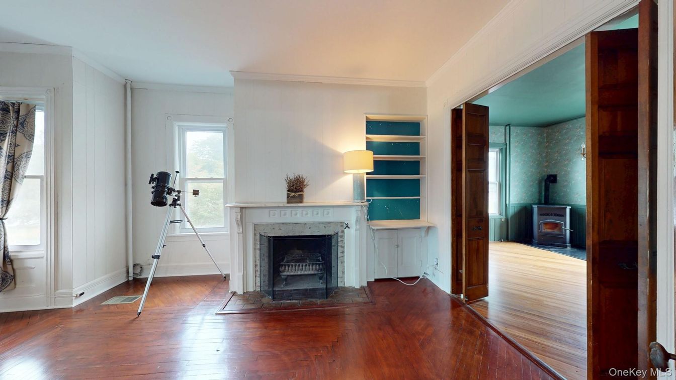 Fireplace, Interior, Wood Texture Flooring