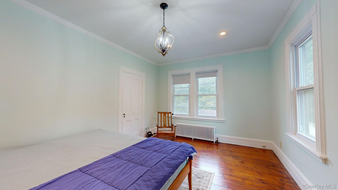 Bedroom, Interior, Pendant Lights, Recessed Lighting, Wood Texture Flooring