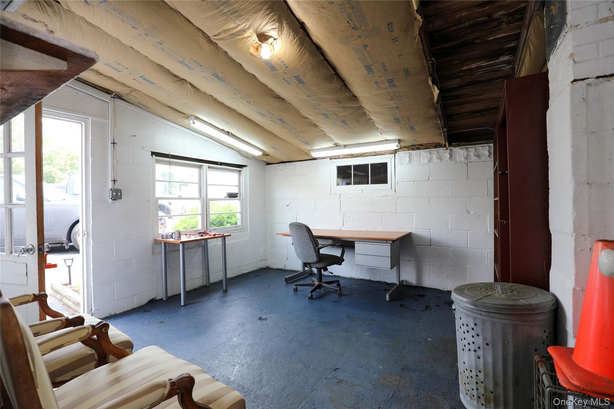 Home Office, Interior, Stone Walls