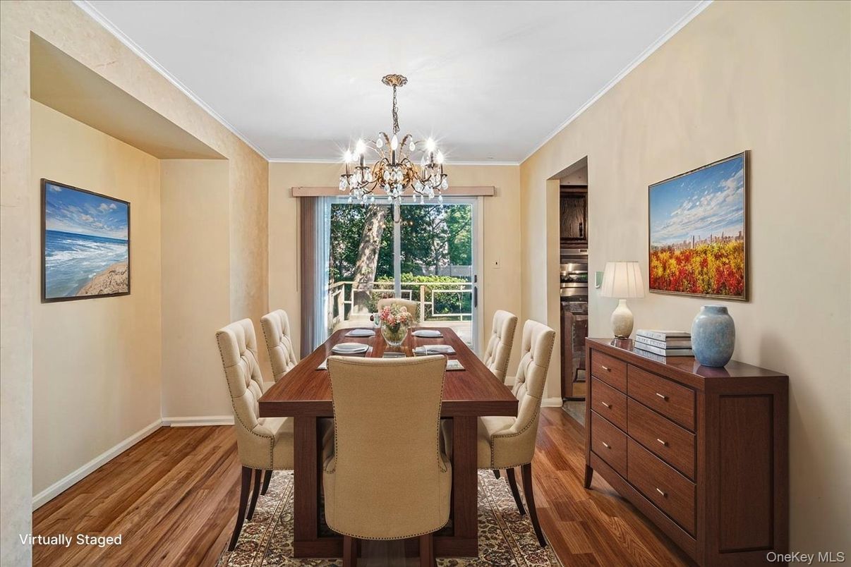 Chandelier, Dining room, Interior, Wood Texture Flooring