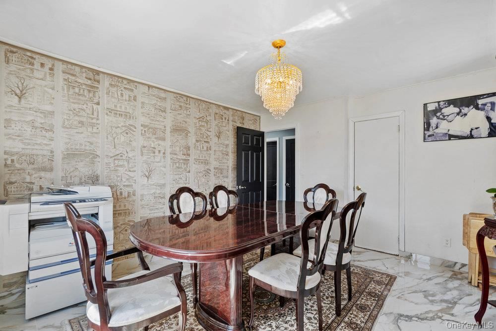 Chandelier, Dining room, Interior, Marble