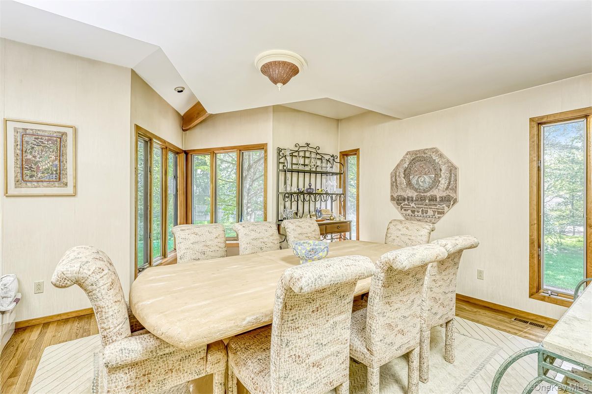 Dining room, Interior, Wood Texture Flooring