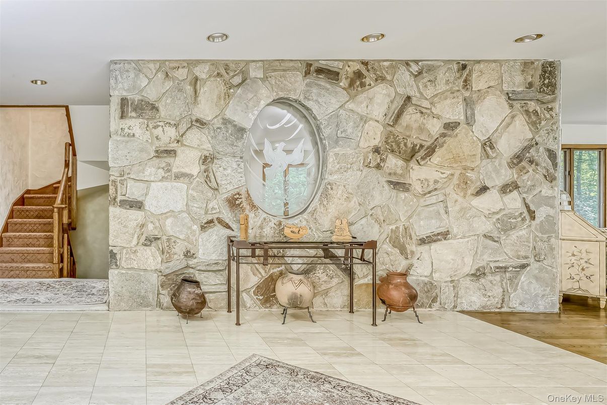 Interior, Recessed Lighting, Stone Walls