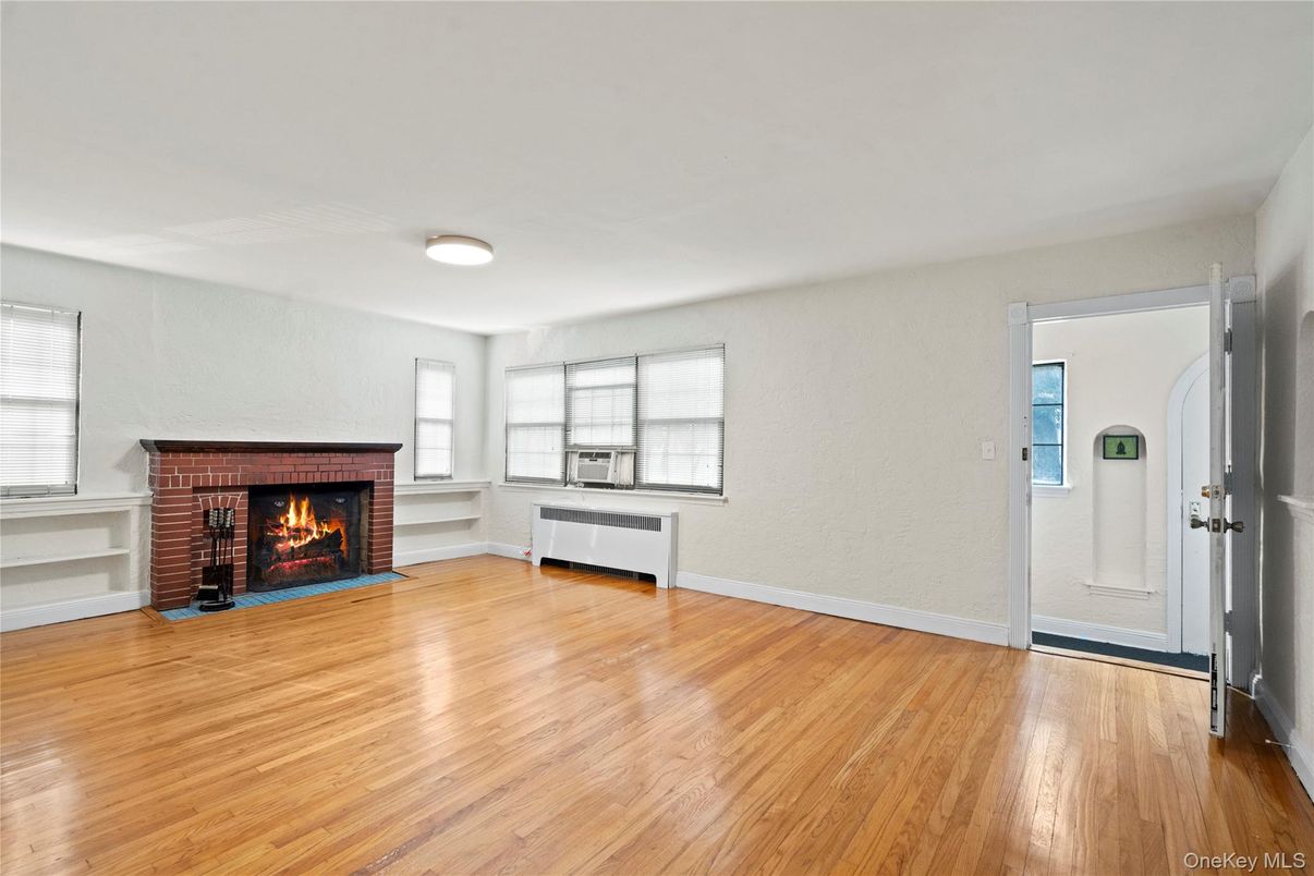 Empty room, Fireplace, Interior, Wood Texture Flooring