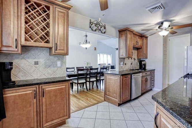 Dining room, Interior, Kitchen, Pendant Lights, Wood Texture Flooring
