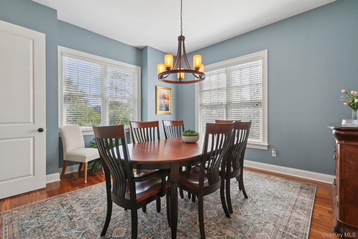 Chandelier, Dining room, Interior, Wood Texture Flooring
