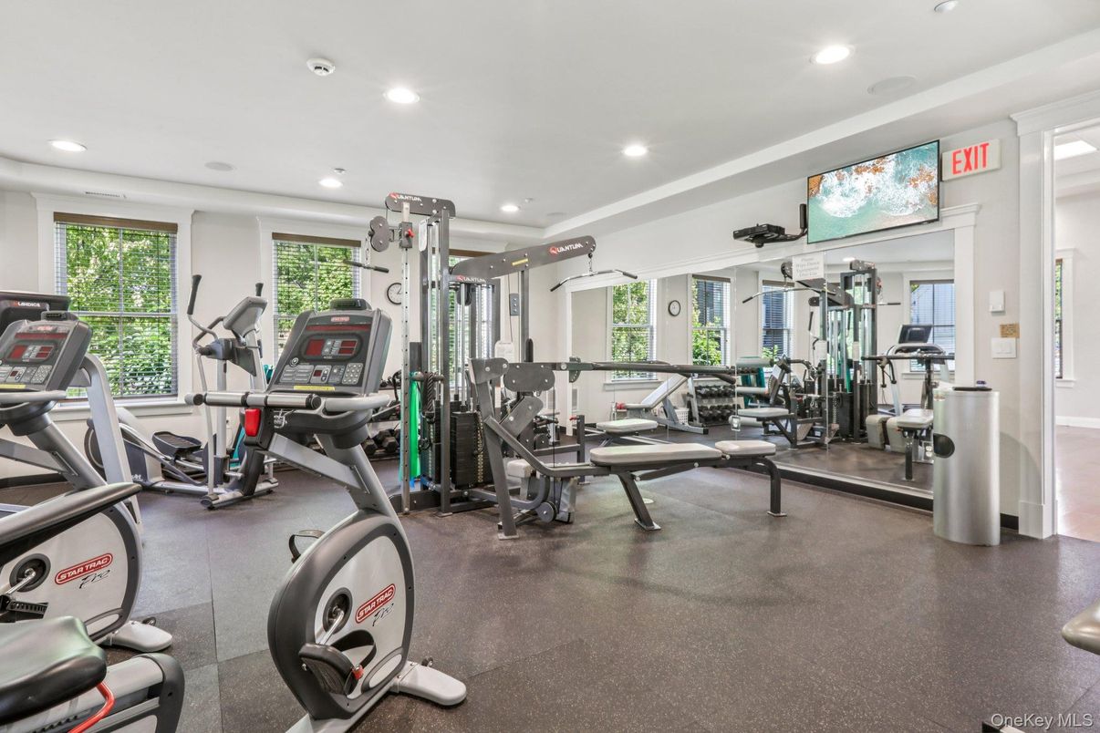 Fitness Equipment, Gym, Interior, Recessed Lighting